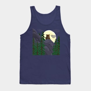 Pixel Art Mountain Lion Tank Top